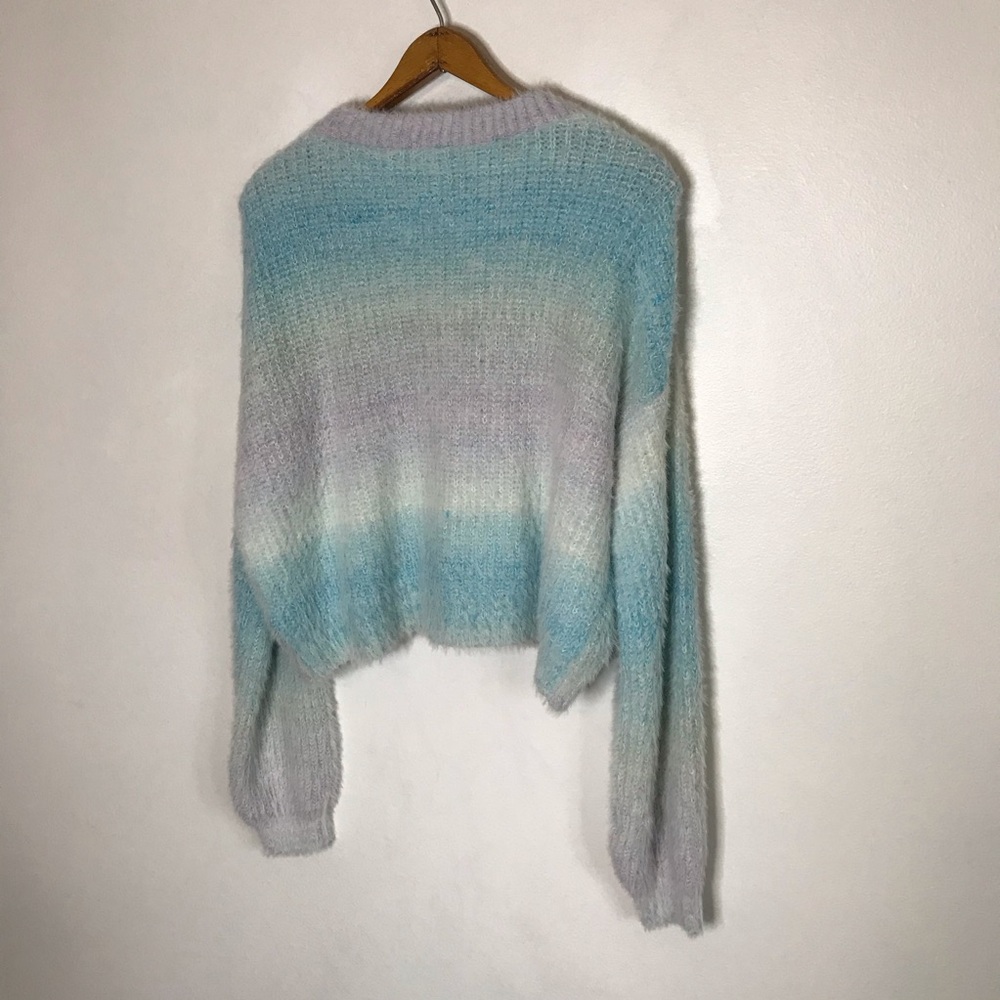 NEW Wild Fable Dip Dye Eyelash Sweater Blue Medium - Picture 5 of 10